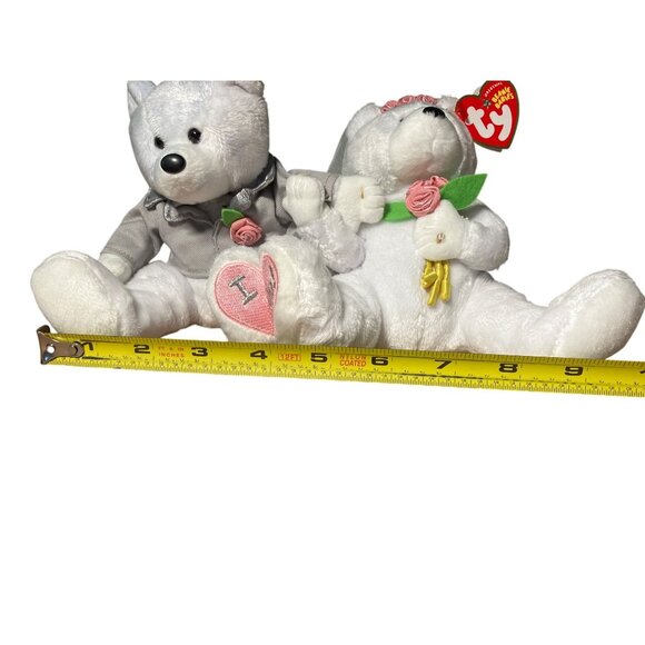 Ty Beanie Babies We Do Bride & Groom Wedding Set Plush Bears Collectible Toy - Picture 11 of 11
